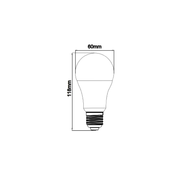 Lâmpada LED Estandar 12W E27